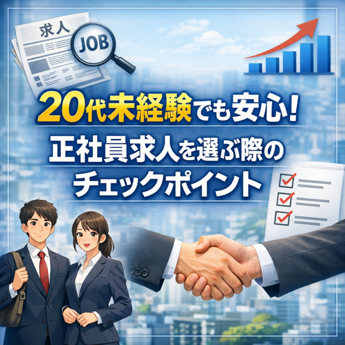 20代未経験でも安心！正社員求人を選ぶ際のチェックポイント