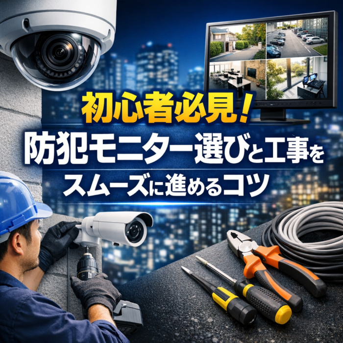 初心者必見！防犯モニター選びと工事をスムーズに進めるコツ