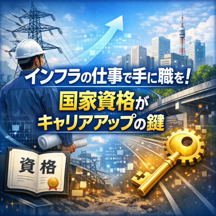 インフラの仕事で手に職を！国家資格がキャリアアップの鍵